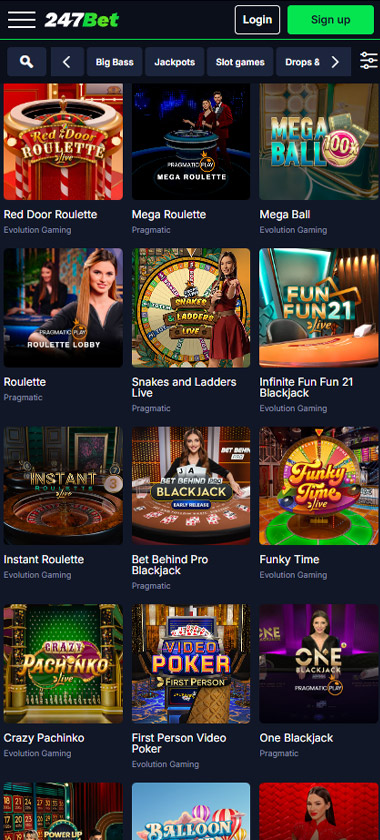 247bet casino slots mobile review