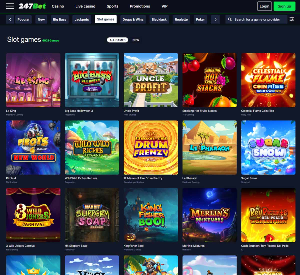 247bet casino slots variety review