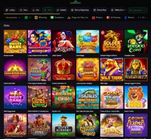 Katsubet Casino mobile interface screenshot showing the slot game lobby and variety of titles - tested