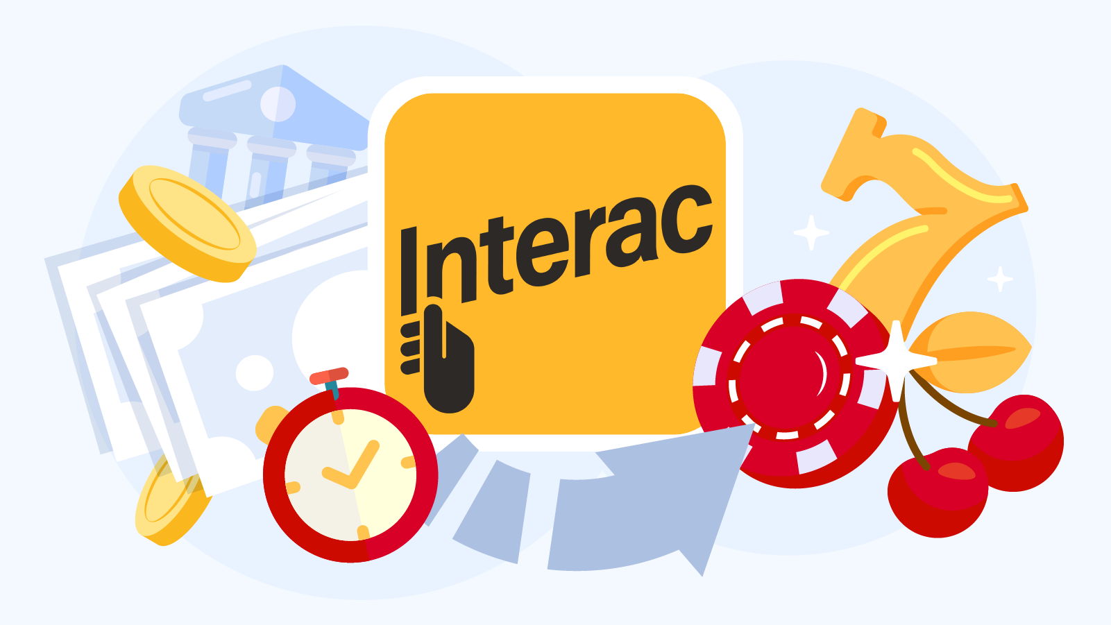 Interac casino deposit flow showing instant bank debit, real-time confirmation to the casino, and funds appearing in the player’s account within seconds, with SMS and email alerts from the bank.