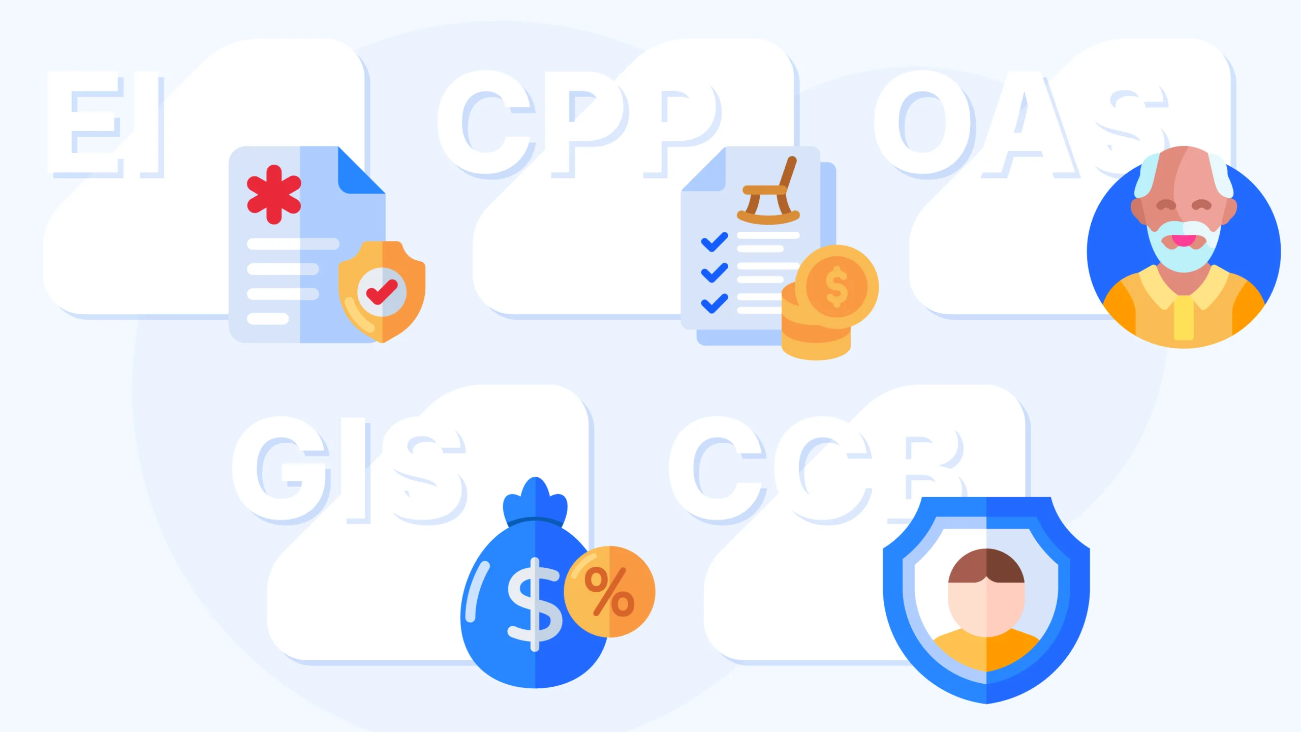 Chart showing casino winnings have no impact on Canadian government benefits EI CPP OAS GIS and CCB with green checkmarks