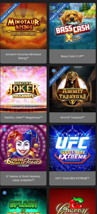 Golden Tiger Casino mobile home page screenshot displaying main navigation, featured games and mobile friendly interface   tested