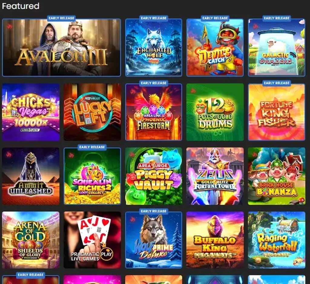 Golden Tiger Casino desktop home page screenshot showing main navigation, featured games and promotional banners - tested