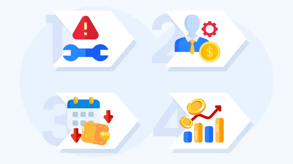Four-quadrant dossier infographic exposing high roller casino VIP hard truths including $100,000 to $250,000 monthly maintenance requirement with 1 to 3 month downgrade risk account managers measured by player deposits not generosity $500,000 win taking 5 days to withdraw at $100,000 daily limit and 20 percent cashback on $1 million annual wagering creating unsustainable margins leading to privilege revocation