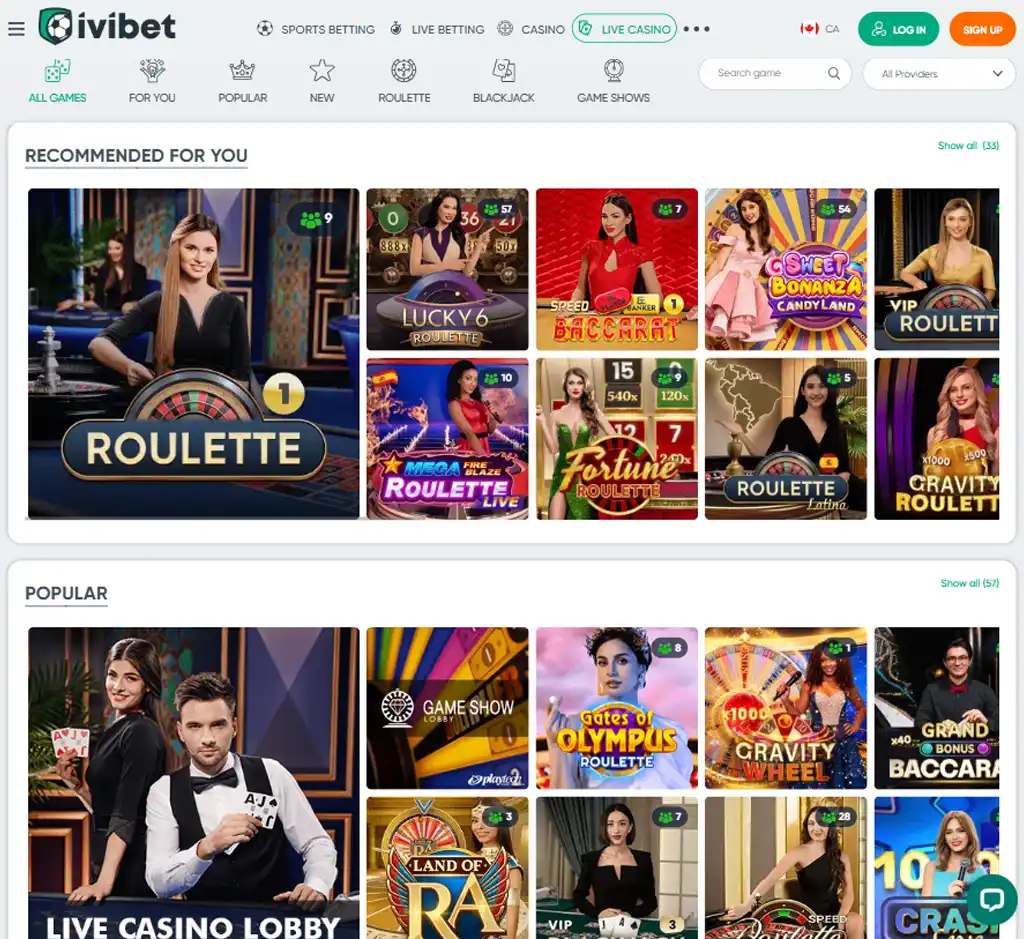 Ivibet Casino desktop live casino lobby screenshot featuring live dealer games and real time streaming interface   review testing