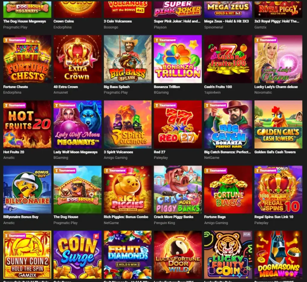 GG.Bet Casino desktop slots lobby screenshot presenting variety of slot games with categories and providers - verified