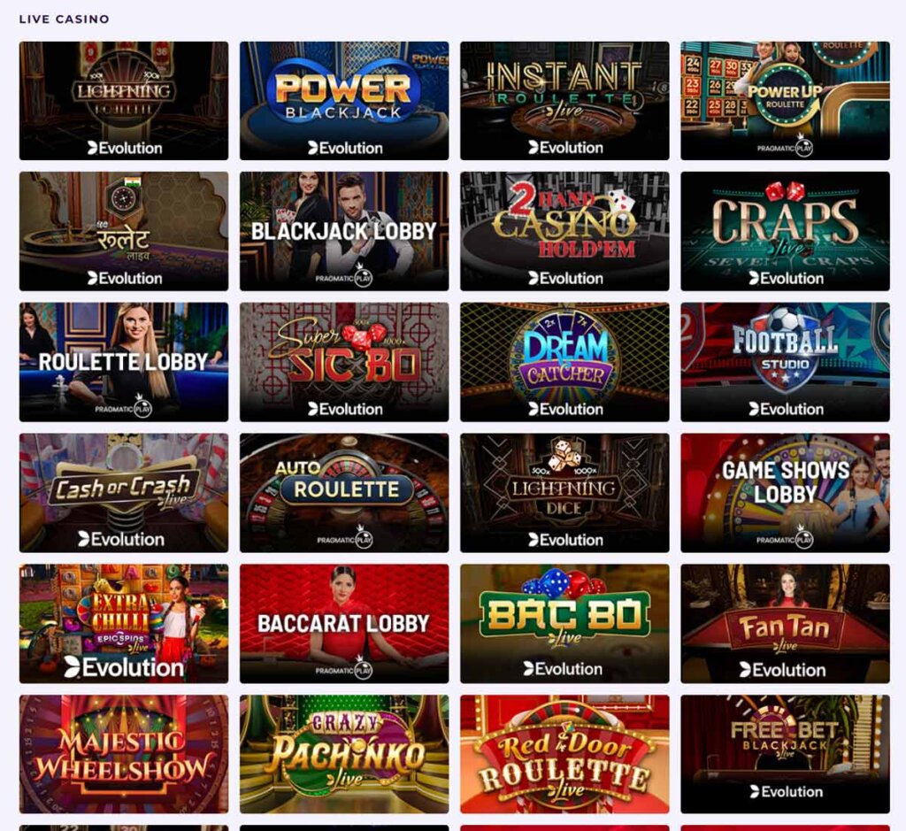 Slot Planet Casino desktop live casino lobby screenshot featuring live dealer games and real-time streaming interface - Tested